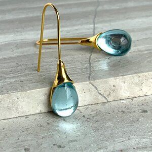 NEW~ Anthropologie Blue Stone Drop Earrings